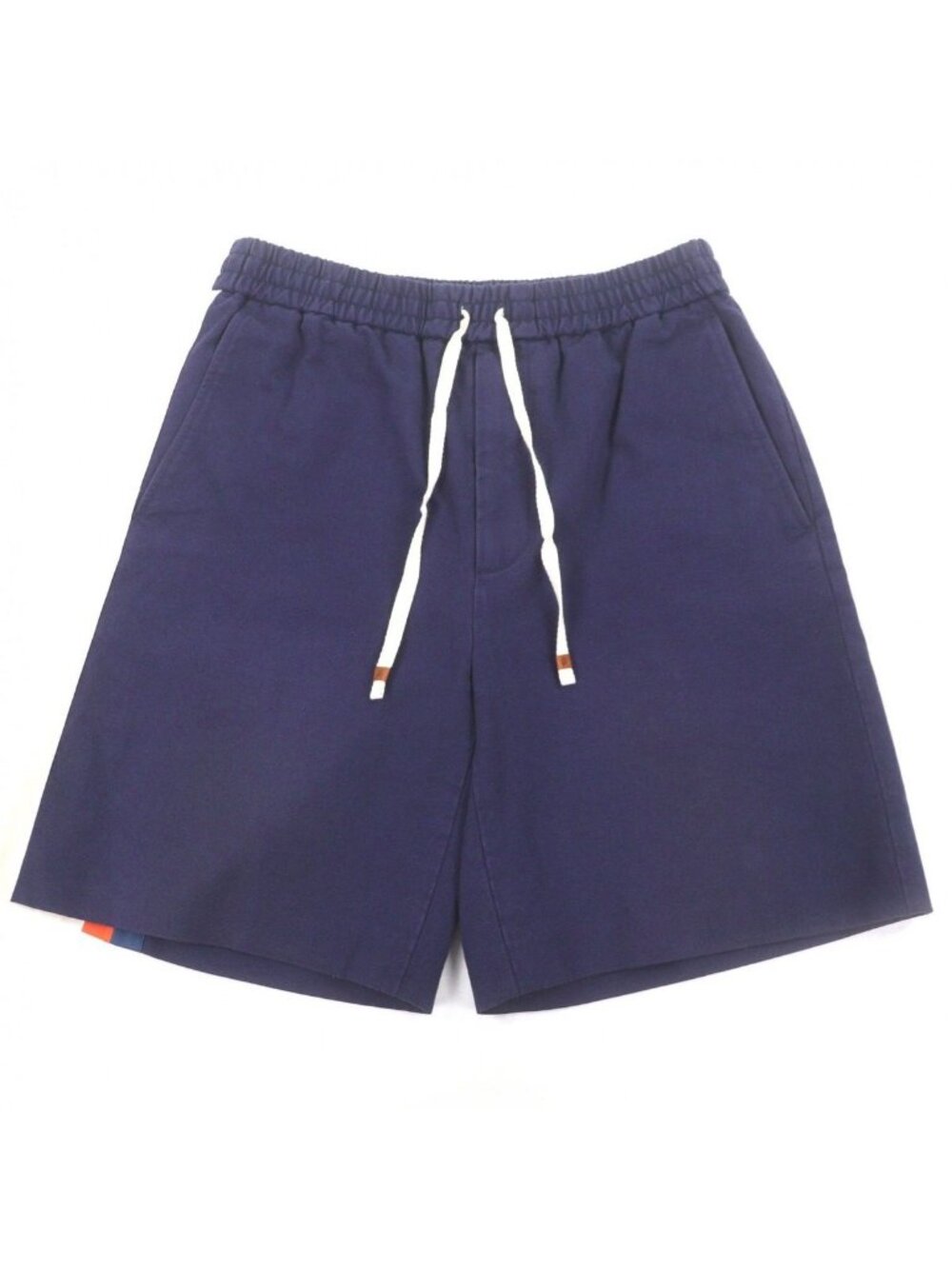 Gucci Cotton Logo Print Elastic Strap Shorts Navy 44